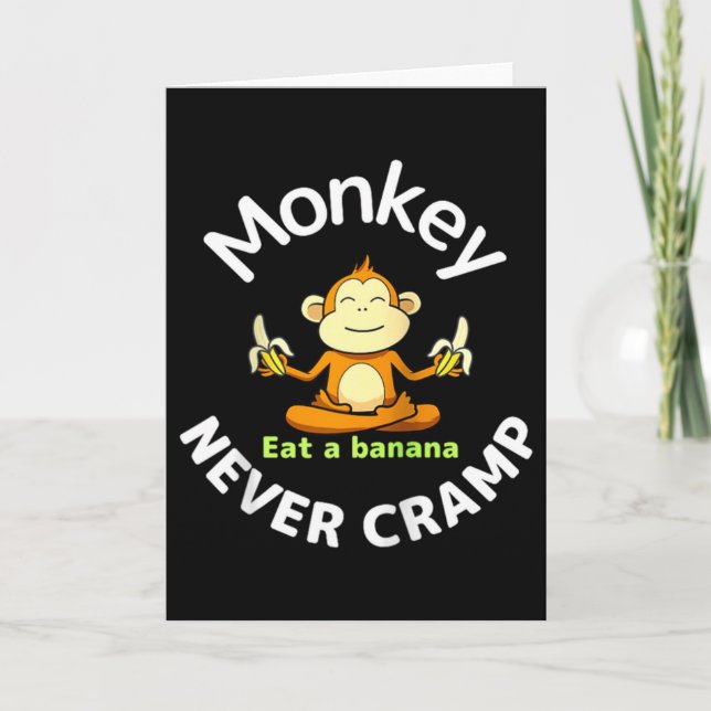 Apa Någonsin Kramper Äta En Banana Raglan Baseball Kort (Framsida)