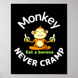 Apa Någonsin Kramper Äter En Banan Raglan Baseboll Poster