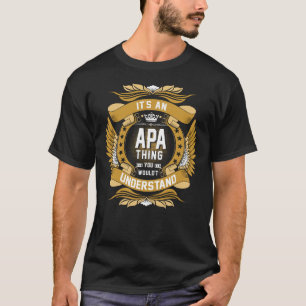 APA Namn, APA-familjen namn vapensköld T Shirt