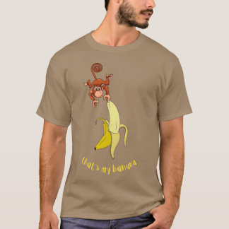 Apa och banan roliga djur retro t shirt