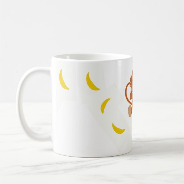 Apa och bananer kaffemugg (Vänster)