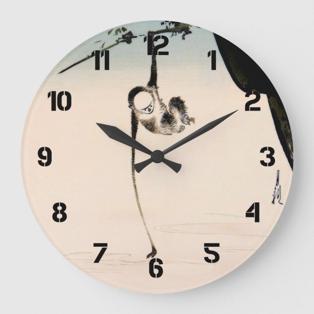 Apa och månereflexionen stor klocka (Framsida)