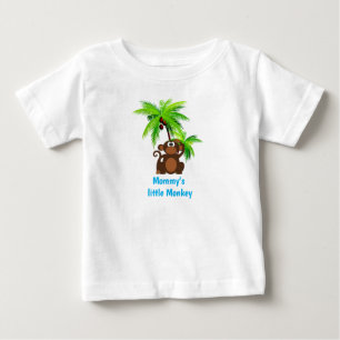 Apa och palmerträd zoo-djur t shirt