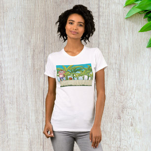 Apa och snigel i tropisk djungelscen t shirt