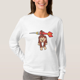 Apa på dart med pil t shirt