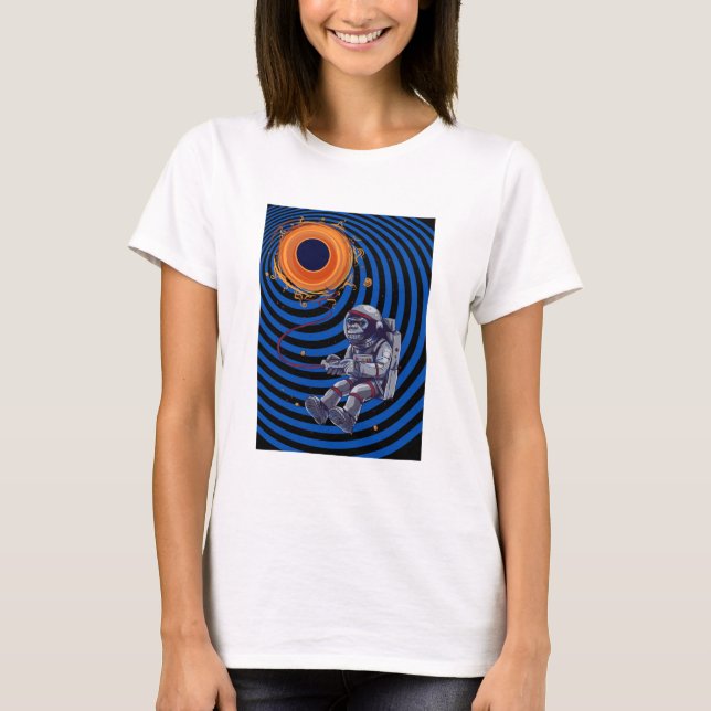 apa på rymdflyget t shirt (Framsida)
