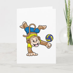 Apa på sport med volleyboll kort