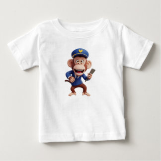 Apa-pilotkaraktär i blå kaptensuniform t shirt