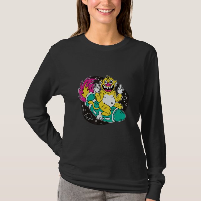 Apa Rymdraket T Shirt (Framsida)