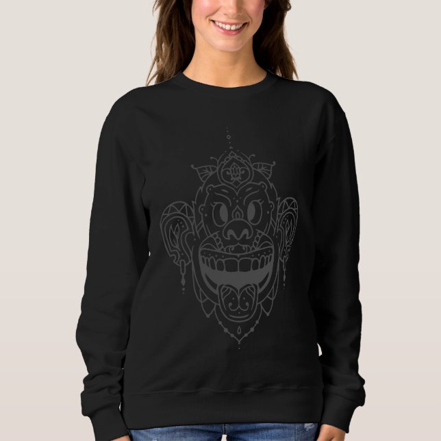 Apa Schimpans Ape Mandala  Mindfull Zen Hälsa Spir T Shirt (Framsida)