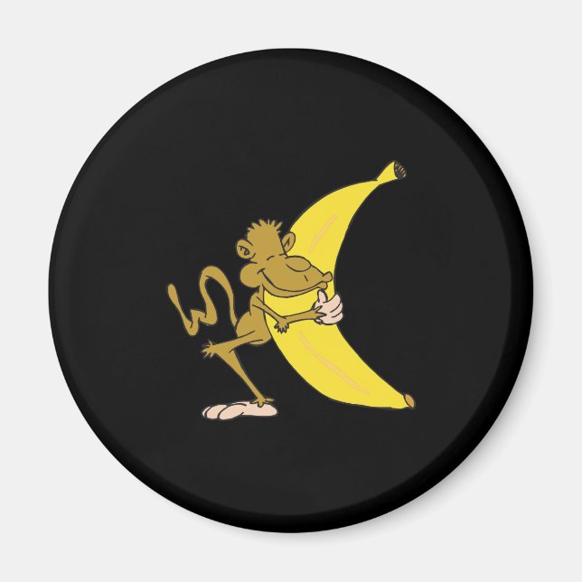 apa som kramar banan magnet (Framsidan)