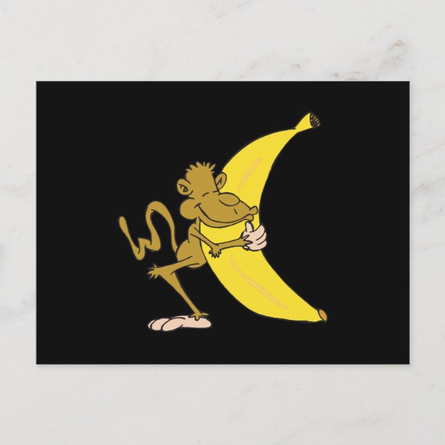 apa som kramar banan vykort (Framsida)