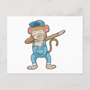 Apa som mekaniker på Hip Hop-dans Dab Vykort