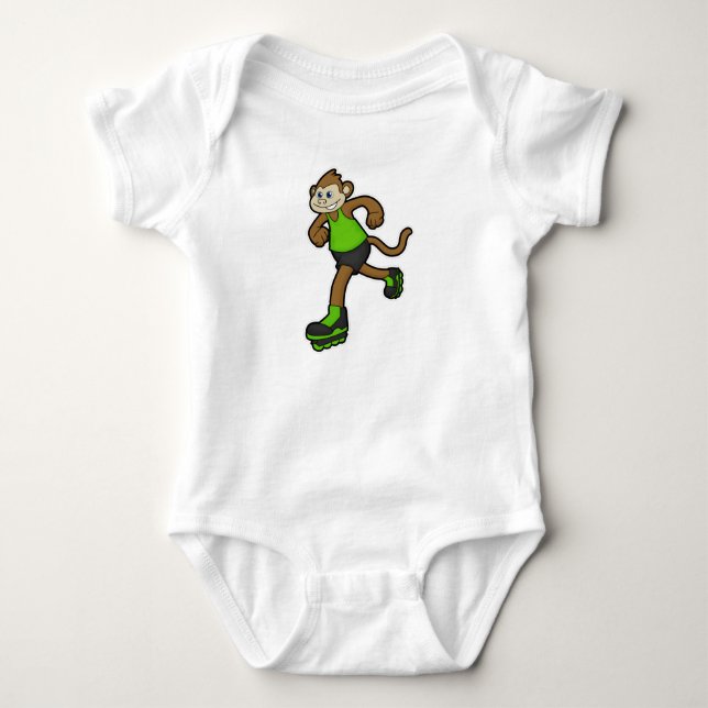 Apa som Skridskoåkare med Inlinesräkor är inte kor T Shirt (Framsida)