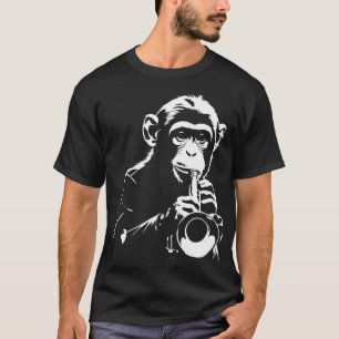 apa som spelar på trumpeten t shirt