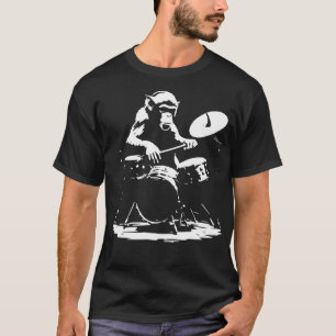 apa spelar på trummor t shirt