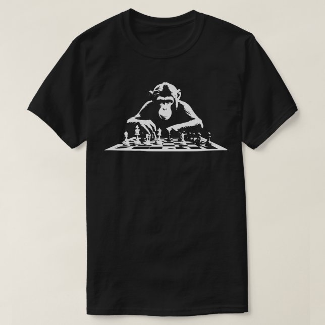 apa spelar schack t shirt (Design framsida)