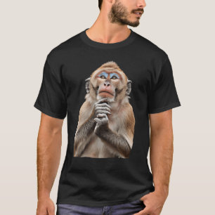 Apa Tänker Meme Kontemplation Smart Djur Zo T Shirt