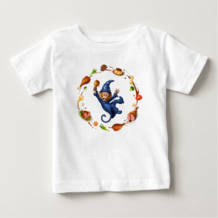 Apa Trollkarl med Virvlande Magisk Mat 3D Illustra T Shirt