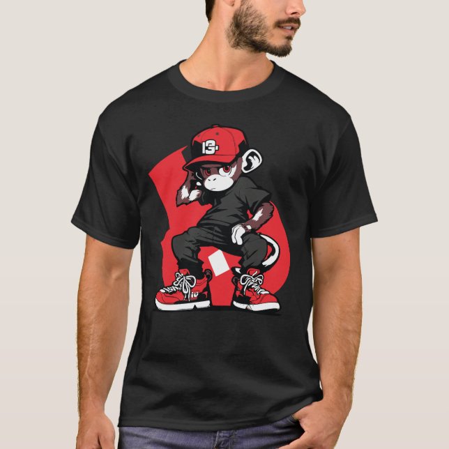 apa, tryckt T-Shirt (Framsida)