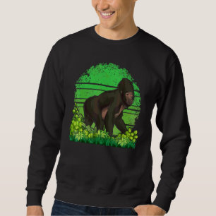 Apa Vilda djur Gorilla Människoapa Retro Gorilla Lång Ärmad Tröja