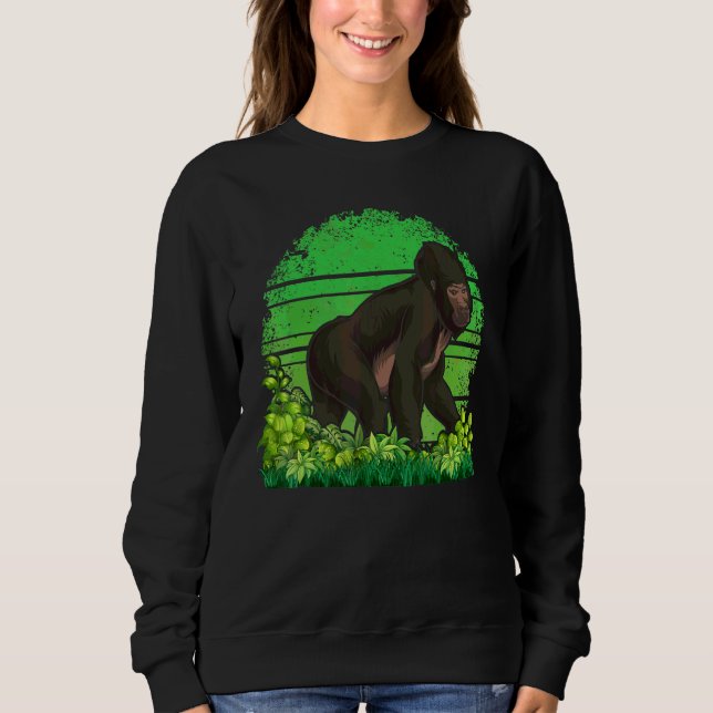 Apa Vilda djur Gorilla Människoapa Retro Gorilla T Shirt (Framsida)