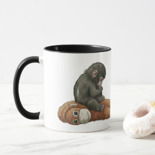 Apaå Monkey Punch, Baby Monkey Orangutang Knuff Mugg
