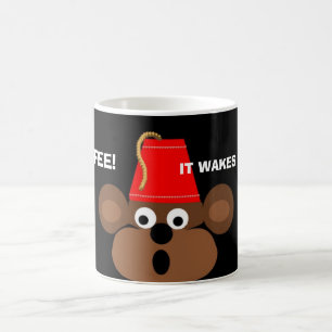 apaansikte, KAFFE! , VAKNAR DET UPP MIN APA! Kaffemugg