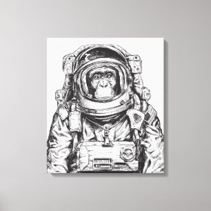 Apaastronaut Canvastryck