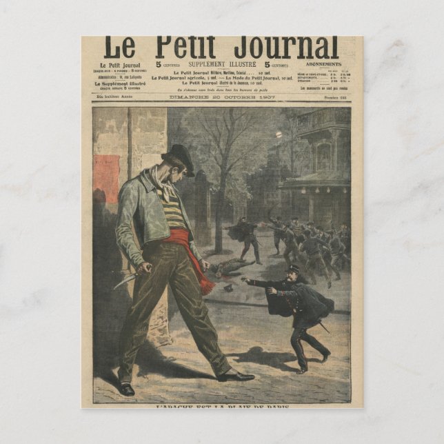 Apache är en olägenhet för Paris Vykort (Framsida)