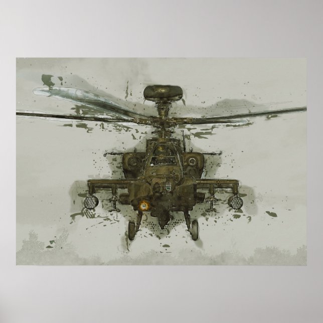 Apache Attack Helicopter Poster (Framsidan)