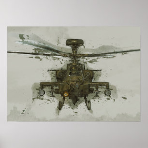 Apache attackhelikopter poster