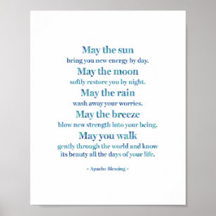 Apache Blating in Watercolor Tvättar Poster