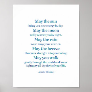 Apache Blating in Watercolor Tvättar Poster