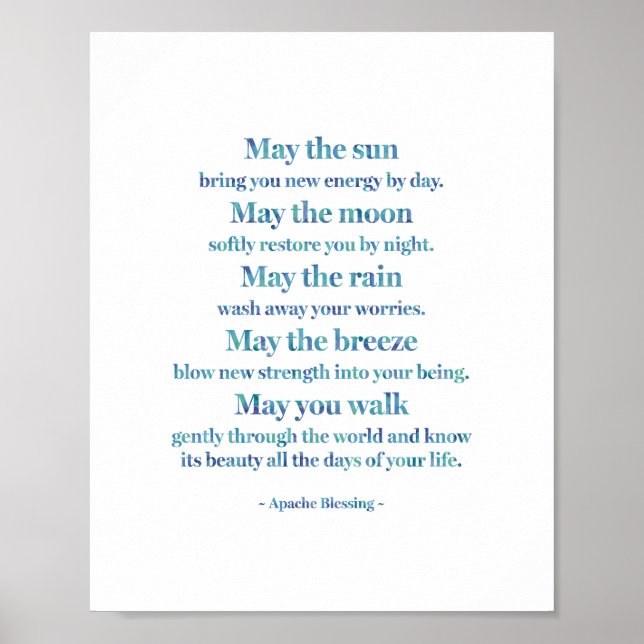 Apache Blating in Watercolor Tvättar Poster (Framsidan)