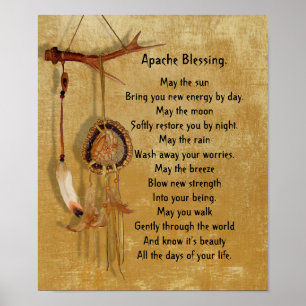 Apache Blessing drömamcatcher Poster