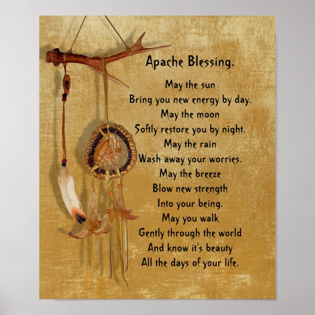 Apache Blessing drömamcatcher Poster (Framsidan)