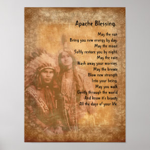 Apache Blessing Native American-par Poster
