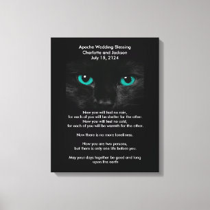 Apache Bröllop Blating Black Cat Canvastryck