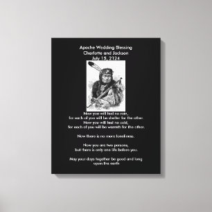 Apache Bröllop Blating Blood Cheif Canvastryck