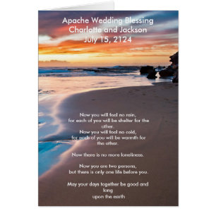 Apache Bröllop Blating Ocean Hälsningskort