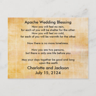 Apache Bröllop Blating Old Papper 3 Vykort