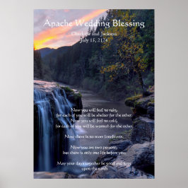 Apache Bröllop Blating River Vatten Falls Poster