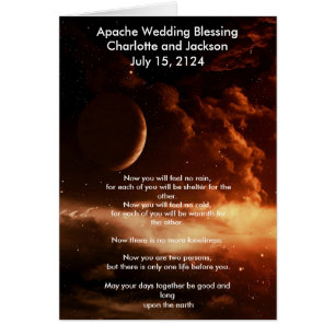 Apache Bröllop Blating Universe Hälsningskort