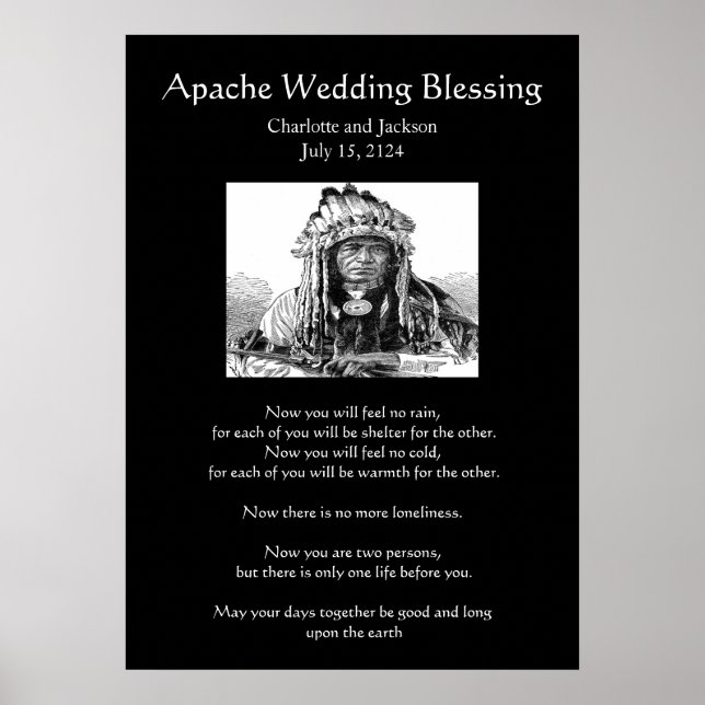 Apache Bröllop Blessing Cheif Poster (Framsidan)