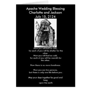Apache Bröllop Blessing Dakota-Sioux Cheif Hälsningskort