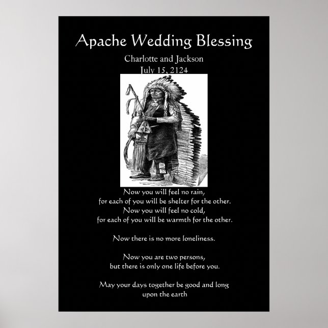 Apache Bröllop Blessing Dakota-Sioux Cheif Poster (Framsidan)
