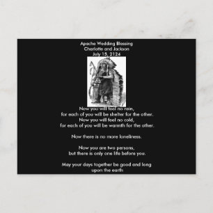 Apache Bröllop Blessing Dakota-Sioux Cheif Vykort