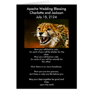 Apache Bröllop Blessing Hälsningskort