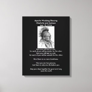 Apache Bröllop Blessing Ojibwa Cheif Canvastryck
